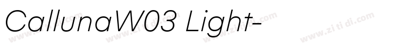 CallunaW03 Light字体转换